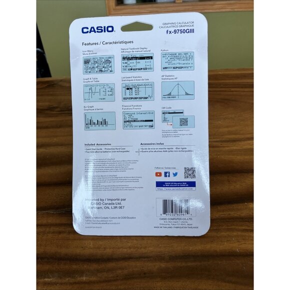 NEW/SEALED Casio FX-9750GIII Graphing Calculator +Python Compare to TI-84 Plus - Picture 12 of 16